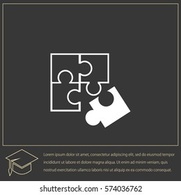Puzzles Vector Icon.