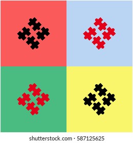Puzzles vector  icon.