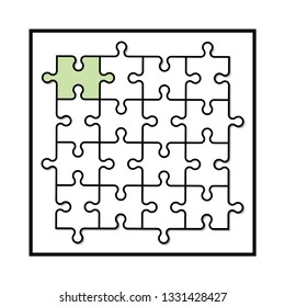 Puzzles Vector illustration of puzzle symbol. Flat simple design.