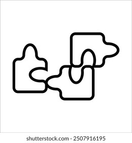 puzzlo vector icon line template
