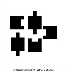 puzzlo vector icon line template