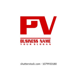 PV company linked letter logo