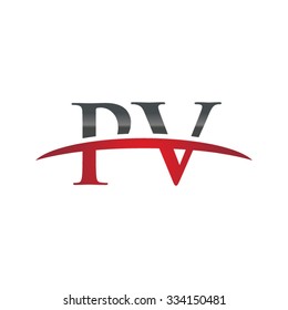 PV initial company red swoosh logo