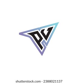 PV letter combination cool logo esport or gaming initial logo as a inspirational concept design