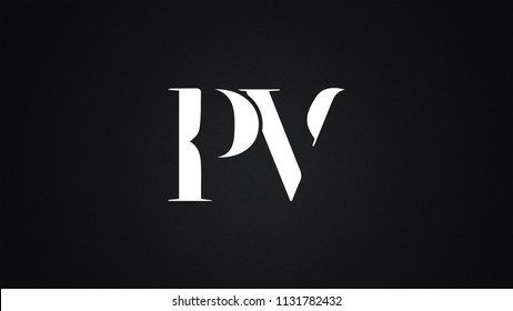 PV Letter Logo Design Template Vector