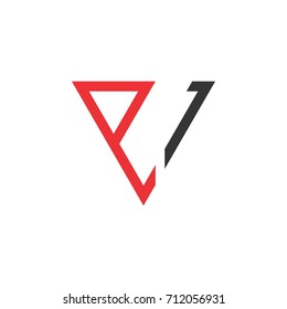 PV letter logo design vector