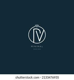 PV logo letter modern design
