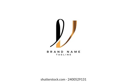 PV, VP, Abstract initial monogram letter alphabet logo design