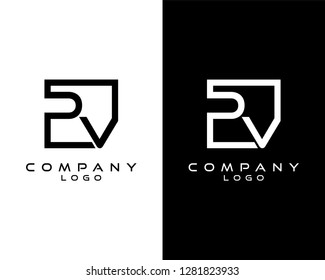 pv, vp Letters Logo Design. Simple and Creative Letter Concept Illustration vector