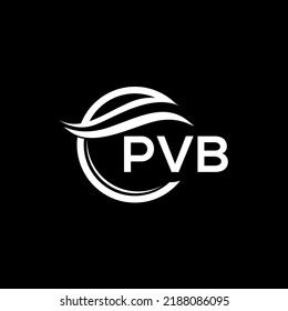PVB letter logo design on black background. PVB creative circle logo. PVB initials  letter logo concept. PVB letter design.