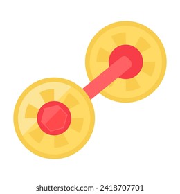 Niños de celofán de PVC rotos separación de piezas de repuesto de juguete. Reciclaje de la producción de plástico y de los residuos de envases. Elemento para el diseño de infografías. Simple cartografía vectorial plano aislado en fondo blanco