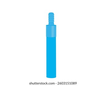 PVC faucet joint on white background