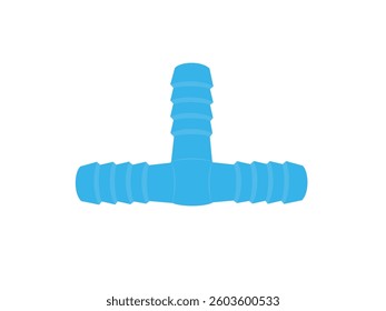 PVC faucet joint on white background
