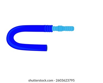 PVC faucet joint on white background.