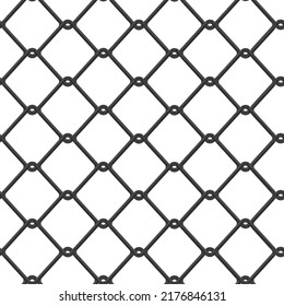 PVC fence chain link vector seamless pattern background for wallpaper, wrapping, packing, and backdrop.