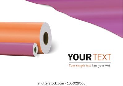 PVC film plastic film or foil, isolated on white background