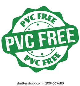 PVC free sign or stamp on white background, vector illustration