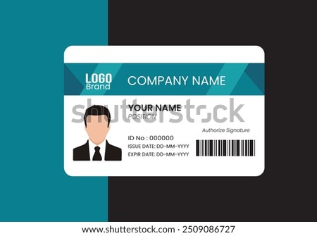 PVC Modern ID card template perfect for corporate, educational, business, Doctor, office, staff or event purposes. This design features a professional layout with customizable fields.