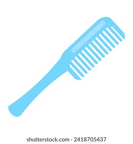 PVC nylon hair comb separation. Recycling of plastic production and packaging waste. Element for infographics design. Simple cartoon flat vector isolated on white background