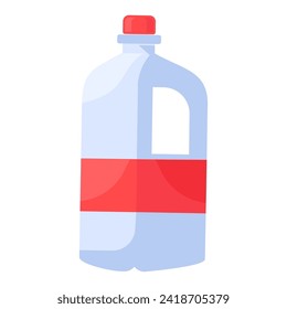 PVC nylon plastic canister for liquid products separation. Recycling of plastic production and packaging waste. Element for infographics design. Simple cartoon flat vector isolated on white background