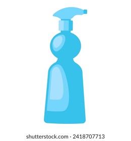 Separación del frasco de nylon de PVC. Reciclaje de la producción de plástico y de los residuos de envases. Elemento para el diseño de infografías. Simple cartografía vectorial plano aislado en fondo blanco