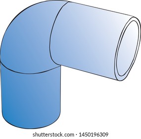 PVC pipe fittings and parts for plumbing work.