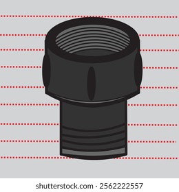 pvc pipe gray plumbing icon iolated style