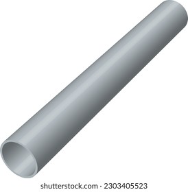 PVC pipe isolated vector illustration.