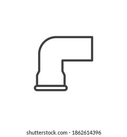 Pvc Pipe Linie Symbol. lineares Stilzeichen für mobiles Konzept und Webdesign. Umriss-Vektorsymbol für Rohreinbau. Symbol, Logo-Abbildung. Vektorgrafik