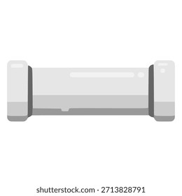 Pvc Rohr Rohrleitung Abfluss flach Farbe Vektorgrafik Schablone Design