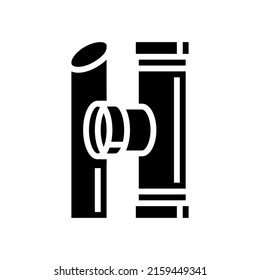pvc plastic glyph icon vector. pvc plastic sign. isolated contour symbol black illustration