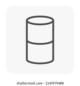 PVC plastic pipe fittings or pipe coupling vector icon. Straight type. Part for connection or installation pipe, tube in pipeline system for plumbing, irrigation, drainage, sewage and water supply.