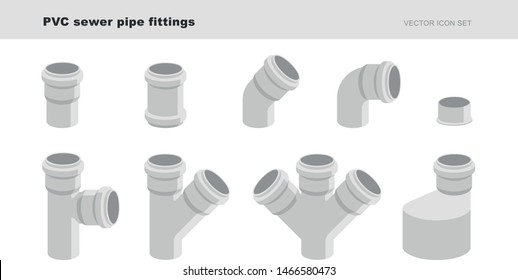 Pvc Sewer Pipe Fittings Vector Icon Stock Vector (Royalty Free ...