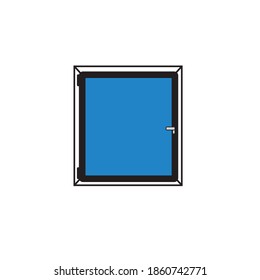 PVC Wood Window Isolated vector