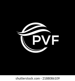 PVF letter logo design on black background. PVF creative circle logo. PVF initials  letter logo concept. PVF letter design.