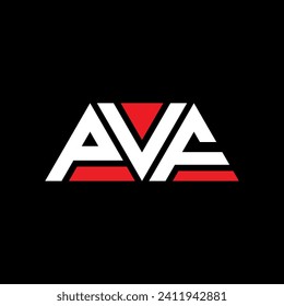 PVF triangle letter logo design with triangle shape. PVF triangle logo design monogram. PVF triangle vector logo template with red color. PVF triangular logo Simple, Elegant, and Luxurious design.