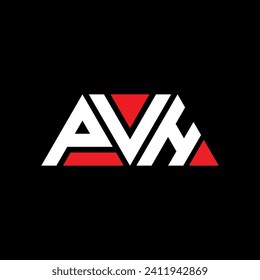 PVH Dreieck-Buchstaben Logo Design mit Dreiecksform. PVH Dreieck Logo Design Monogramm. PVH Dreieck-Vektorlogo-Vorlage mit roter Farbe. PVH Dreieckslogo Einfach, elegant und luxuriös.
