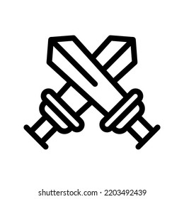 pvp game line icon illustration vector graphic