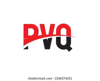 Letra PVQ Ilustración del vector de diseño del logotipo inicial