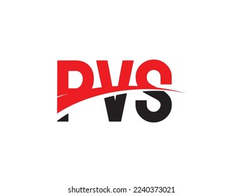Letra PVS Ilustración del vector de diseño del logotipo inicial