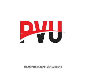 PVU Letter Initial Logo Design Vector Illustration