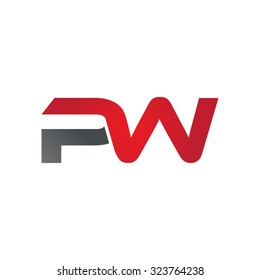 PW company linked letter logo
