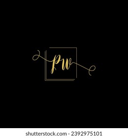 plantilla de diseño de logotipo para letras modernas creativas de PW