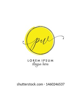 PW Initial beauty monogram logo vector