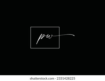 PW initial Letter logo design and  monogram logo