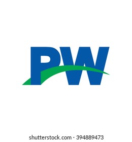 Pw Initial Overlapping Swoosh Letter Logo Stock Vector (Royalty Free ...