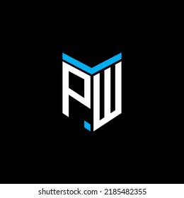 PW letter logo creative design with vector graphic
