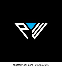Diseño creativo del logotipo de la letra PW con gráfico vectorial, logotipo PW simple y moderno.