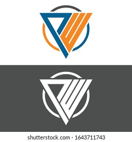 PW Letter Logo Design Vector