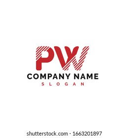 PW Letter Logo Design. PW letter logo Vector Illustration - Vector